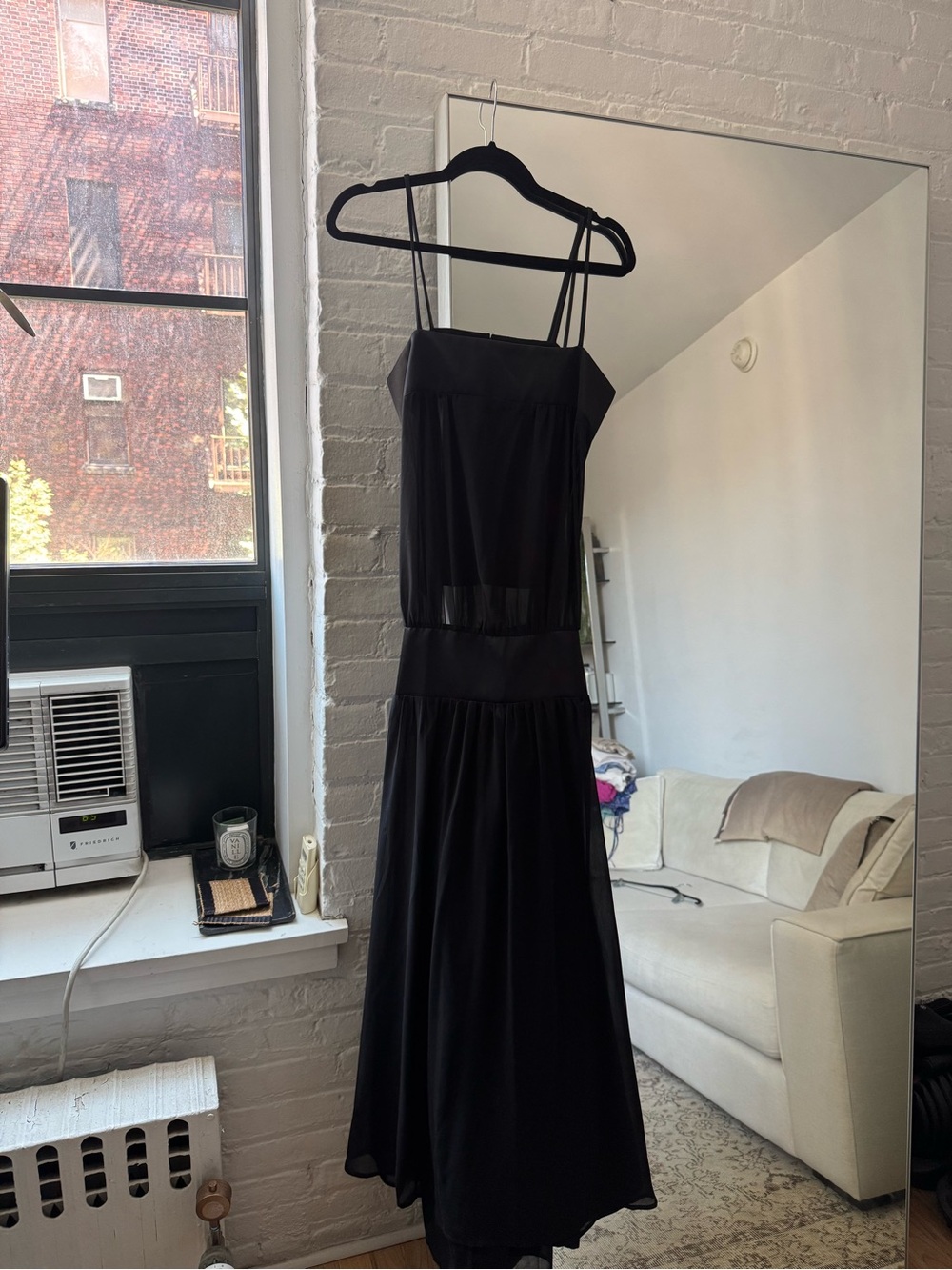 Lioness Black Drop Waist / Sheer Dress